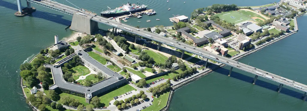 SUNY maritime collage aerial photo