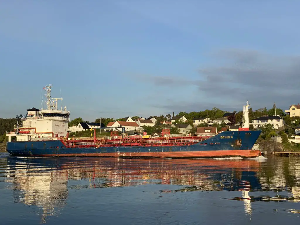 Chemical tanker Selin S underway to port for loading